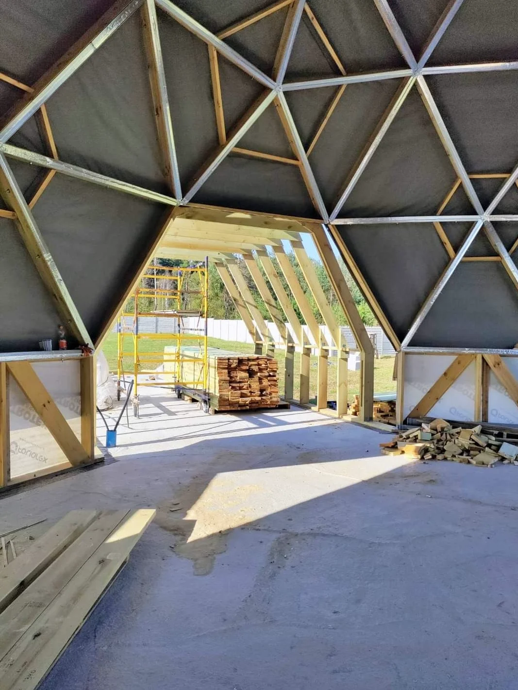 Family enjoying their dome